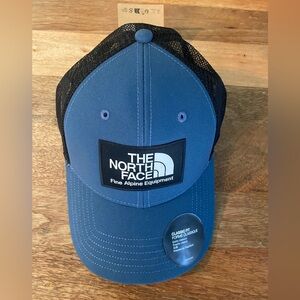 The North Face Blue and Black Trucker Hat